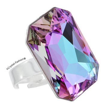 Inel Swarovski Cristal Octagon Mov