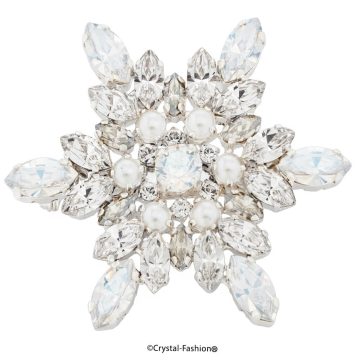 Brosa Swarovski Fulg de nea