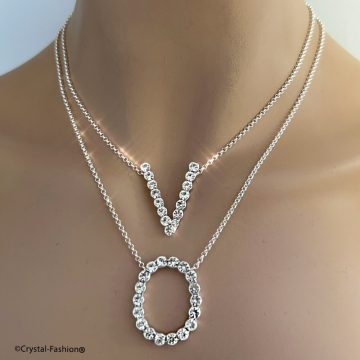 Colier Swarovski Litere