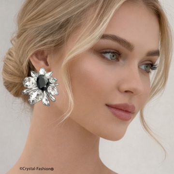 Cercei Floare Cristale Swarovski