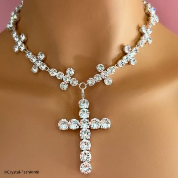 Colier Choker Cruciulite Swarovski