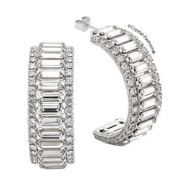 Cercei Creole Semicerc Swarovski Hyperbola