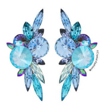 Cercei Swarovski Aripa Albastru