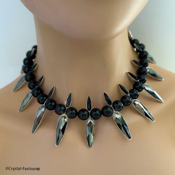 Spike Pearl Necklace Colier Tepi Perle