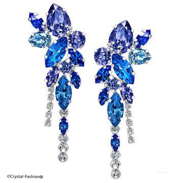 Cercei Lungi Mireasa Blue