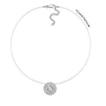 Lantisor pe fir transparent cu Cristale Swarovski