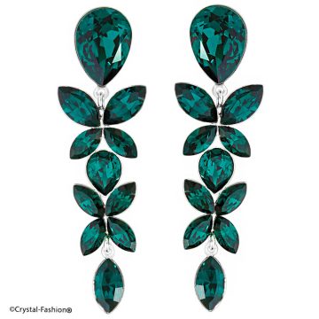 Cercei Swarovski Smarald Lungi Donatella