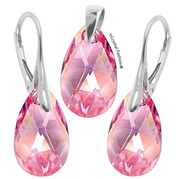 Set Bijuterii Roz Argint Tortita
